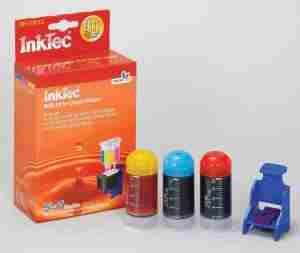 Inktec Matching refill kit for CL511 / CL513 Colour Cartridges