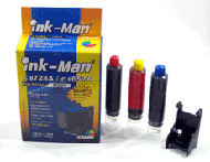InkMan Matching refill kit H28C for the HP C8728 - No 22 Colour Cartridge