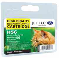 HP No 56 Jettec Remanufactured / Recycled Black Ink Cartridge - C6656