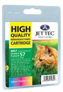 Jettec C6657 - No 57 Remanufactured / Recycled HP Colour Ink Cartridge 